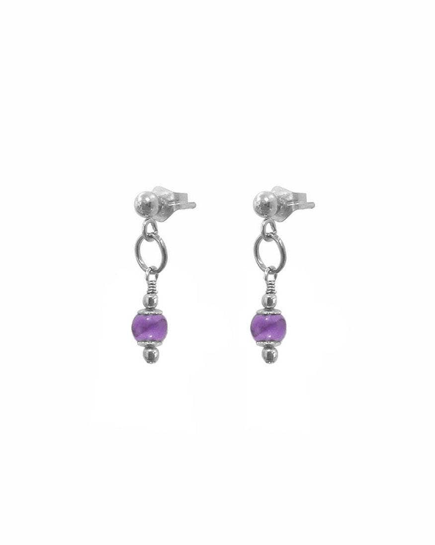 Aisha Amethyst Stud Earrings