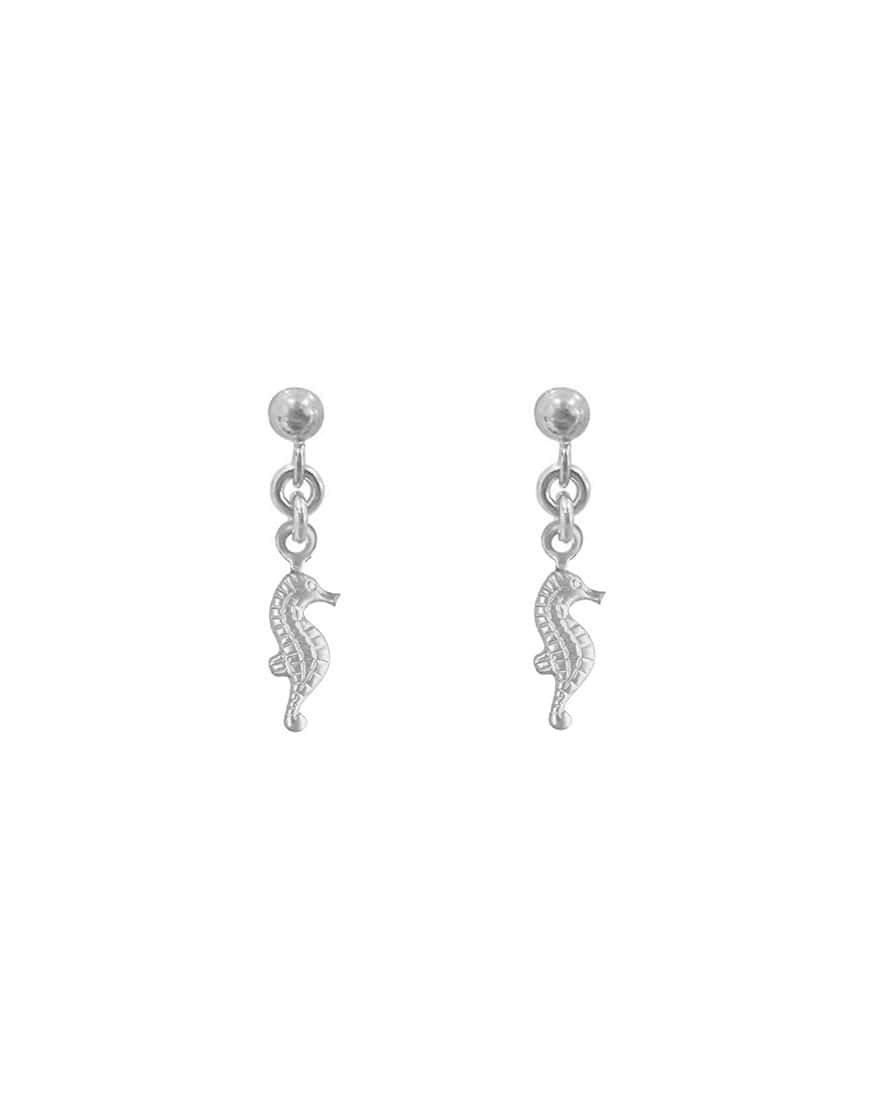 Ariel Seahorse Ball Stud Earrings