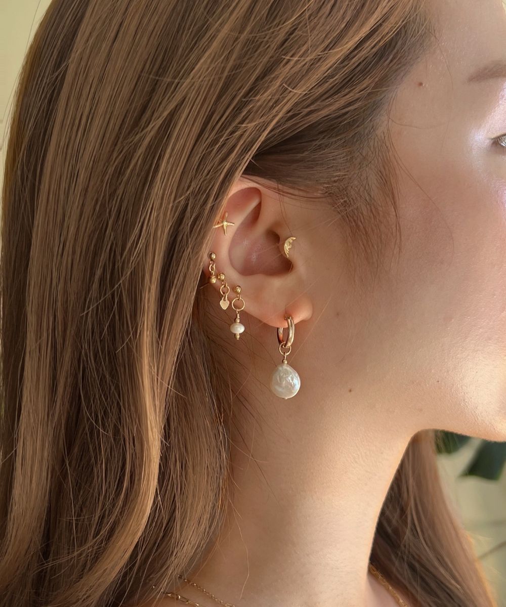 Fabia Pearl Ball Stud Earrings