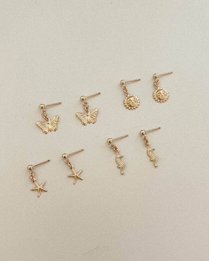 Ariel Seahorse Single Ball Stud