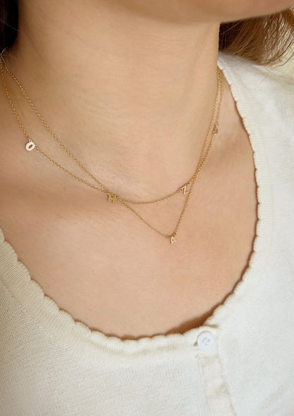 Petite Quadruple Initial Necklace