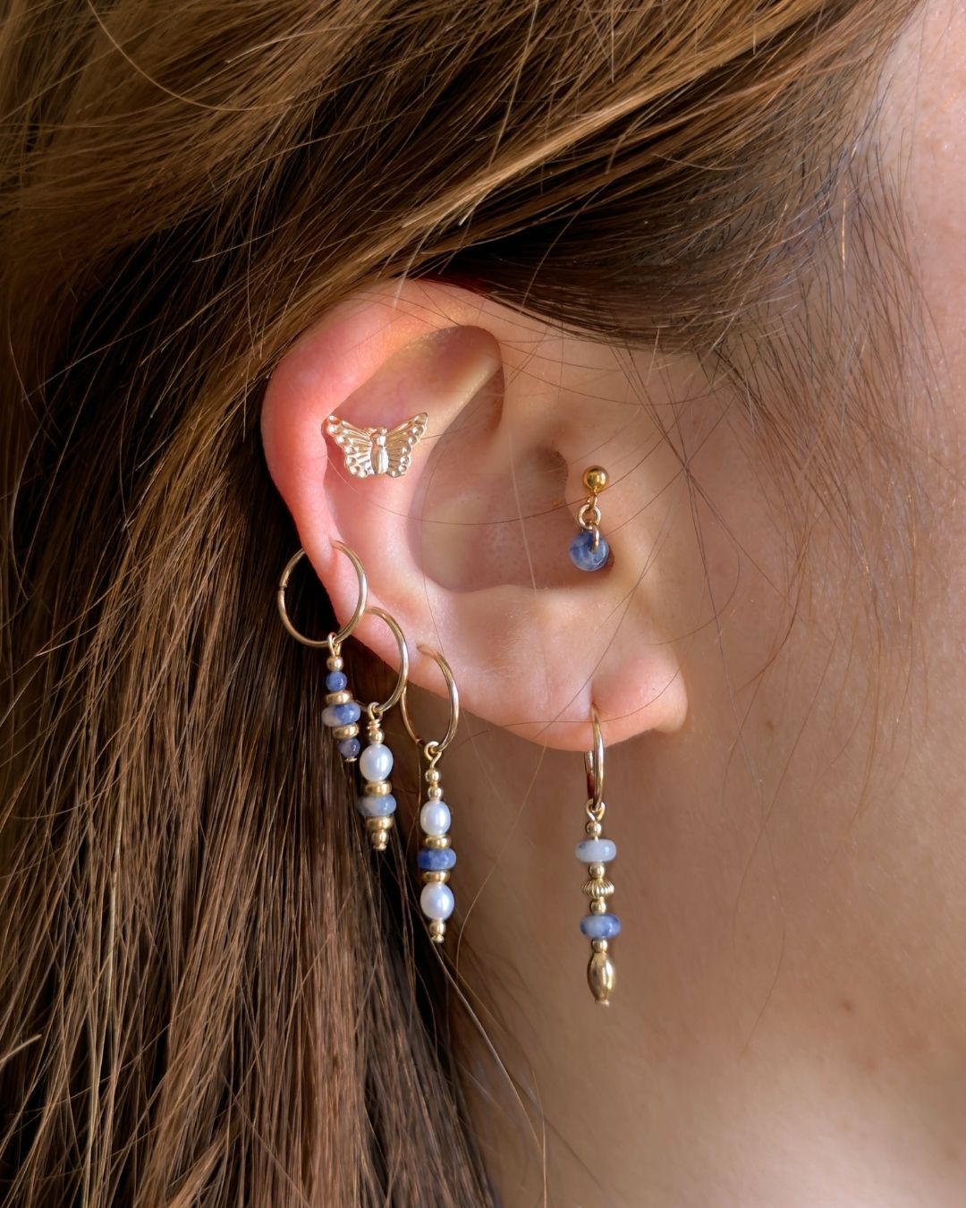 Miralis Blue Mini Hoops THE OHZO BY J