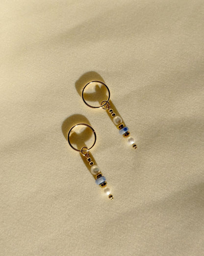 Aurevia Blue Mini hoops THE OHZO BY J