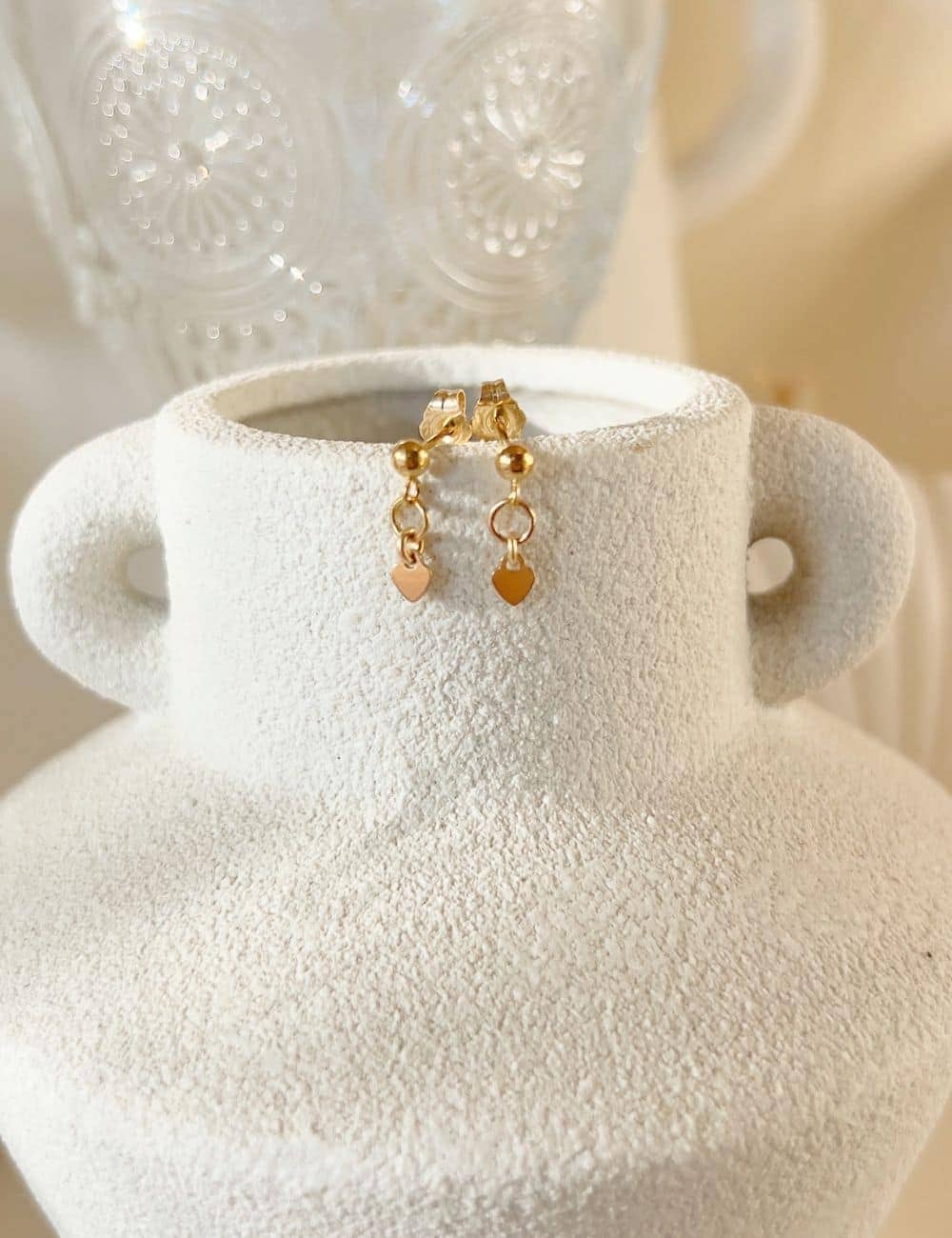 Kalere Heart Ball Stud Earrings