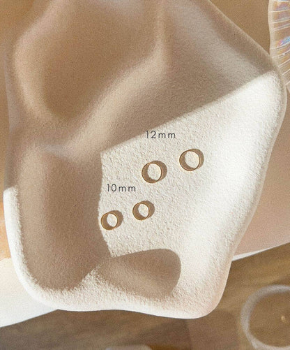 Tara 12mm Sleeper Hoop Earrings