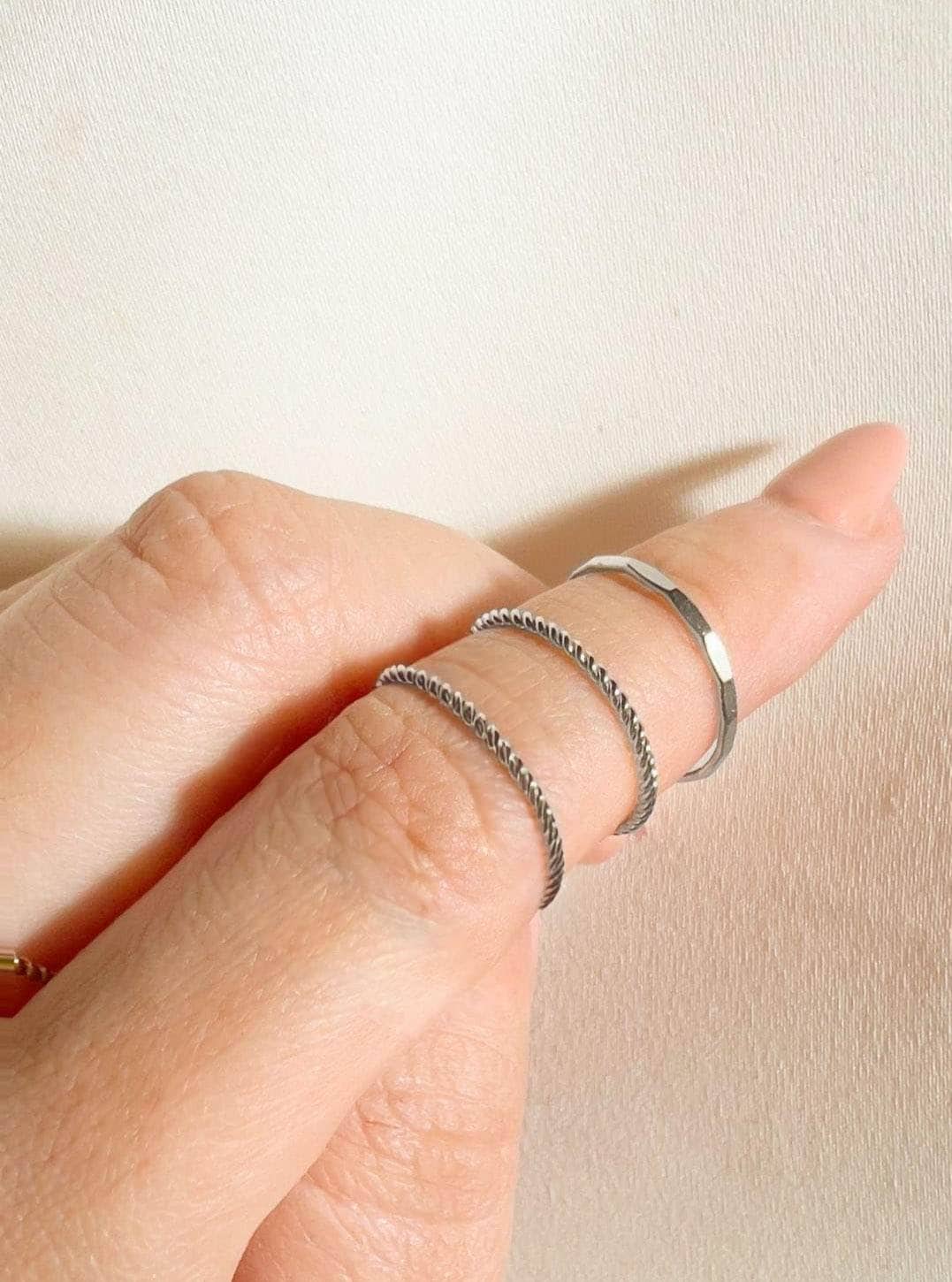 Donna Hammered Stacking Ring