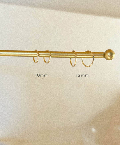 Tara 12mm Sleeper Hoop Earrings