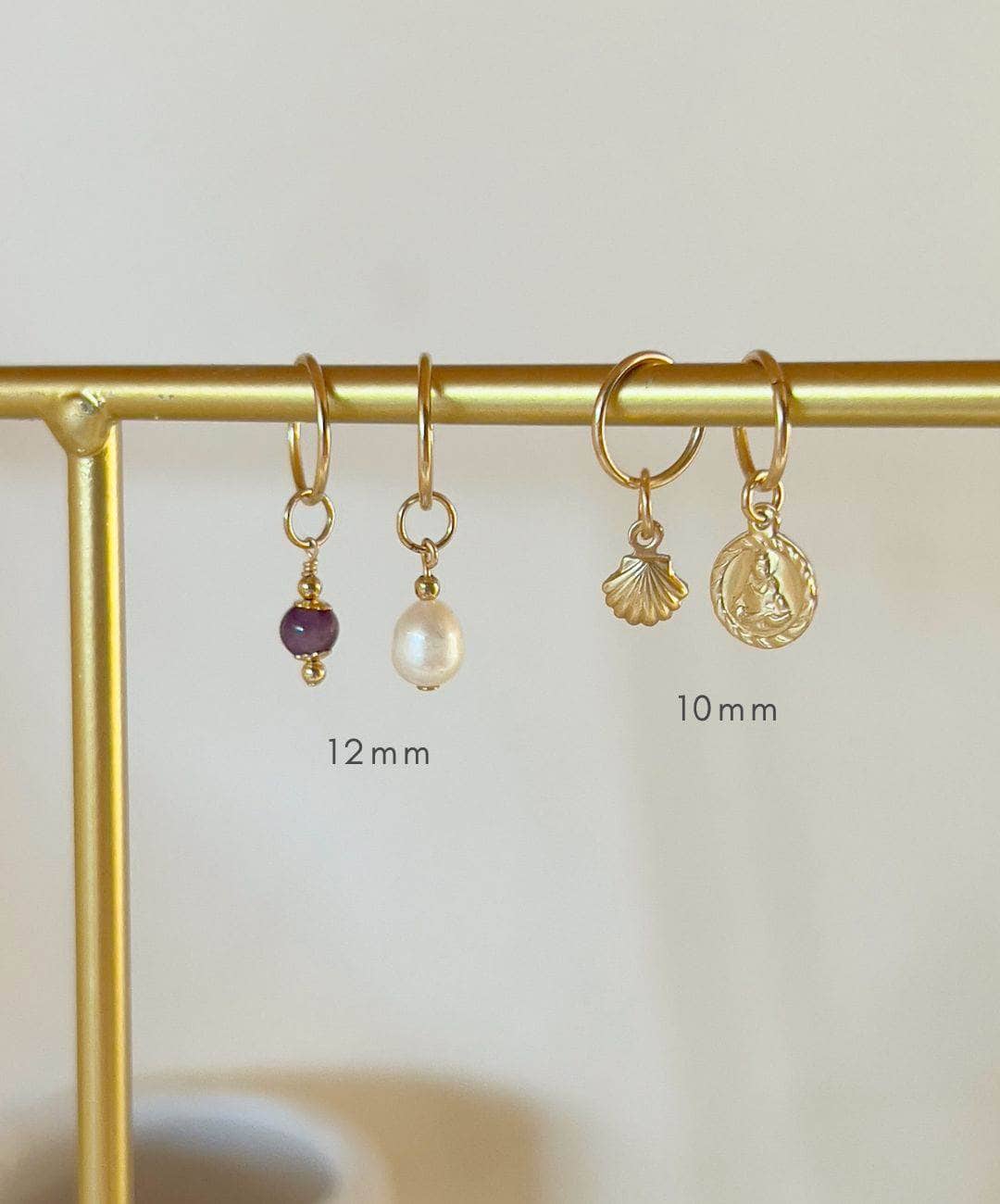 Tara 10mm Sleeper Hoop Earrings