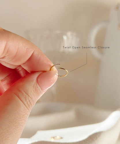 Tara 12mm Sleeper Hoop Earrings