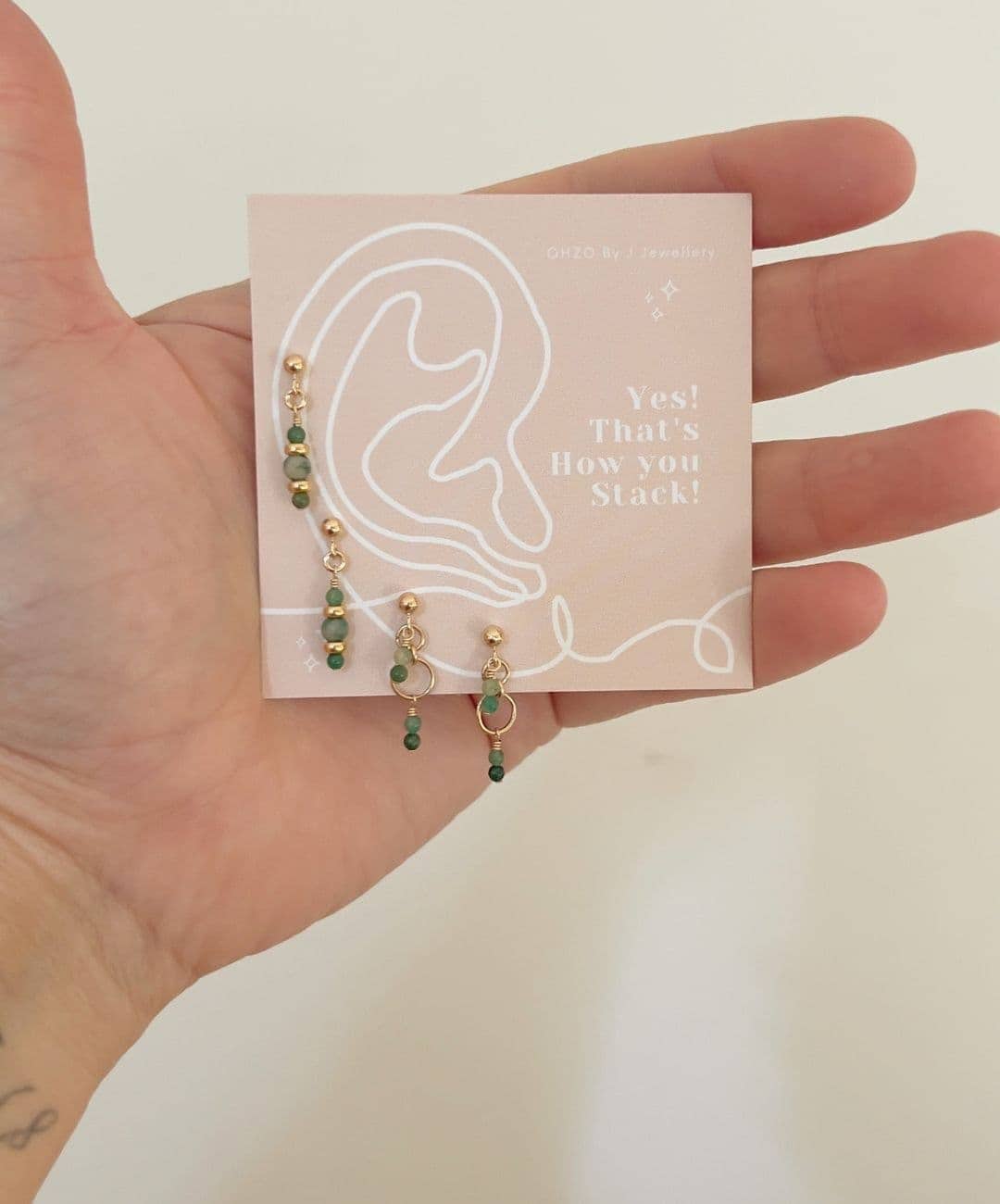 Kimberly Green Stud earrings