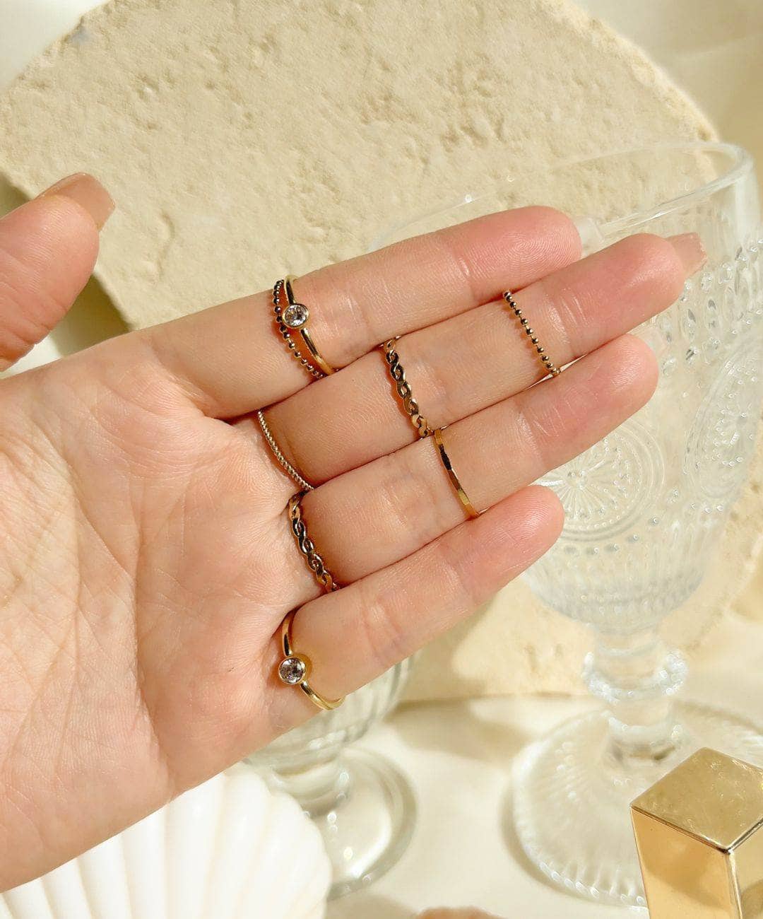 Donna Hammered Stacking Ring