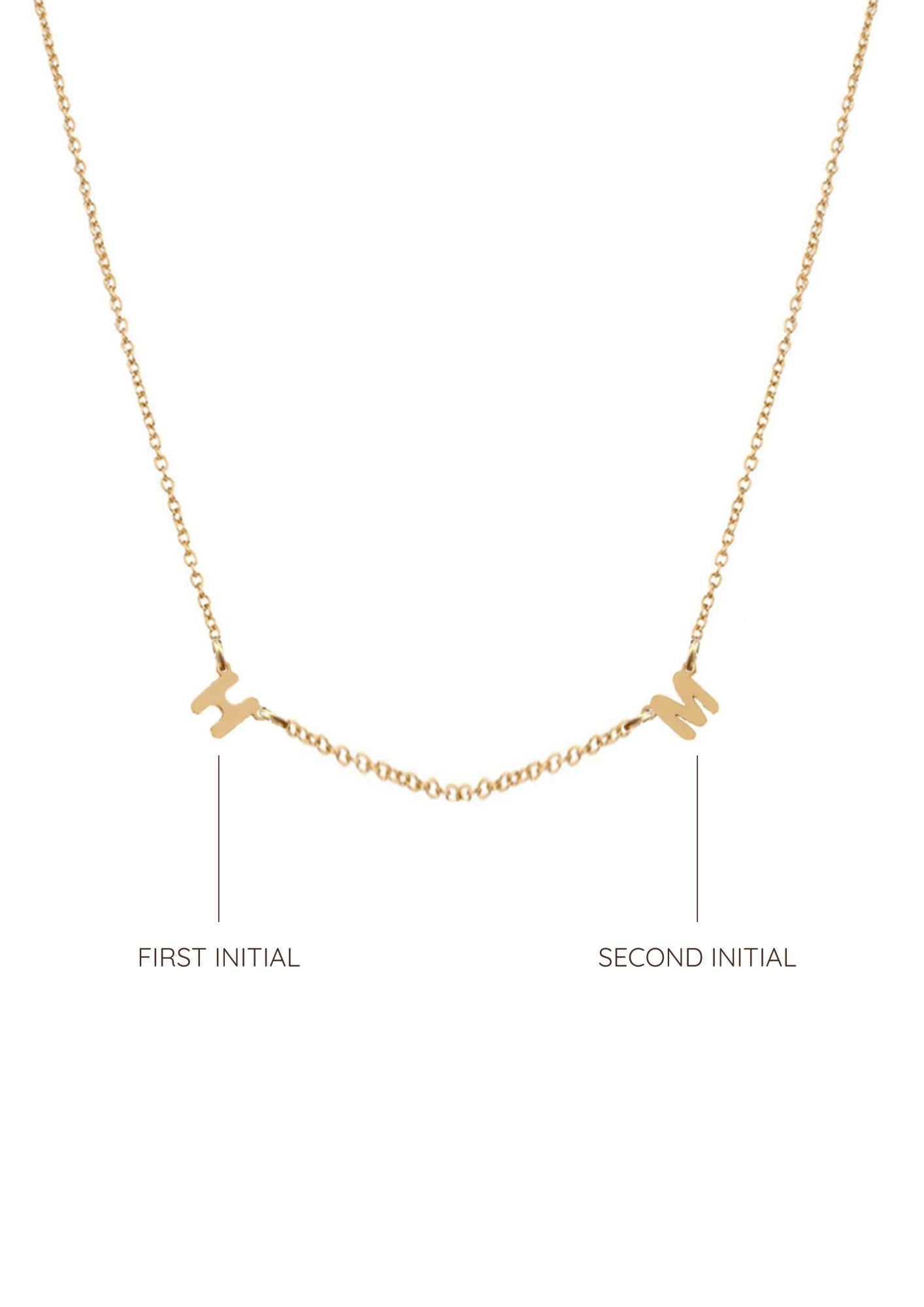 Petite Double Initial Necklace