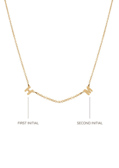 Petite Double Initial Necklace