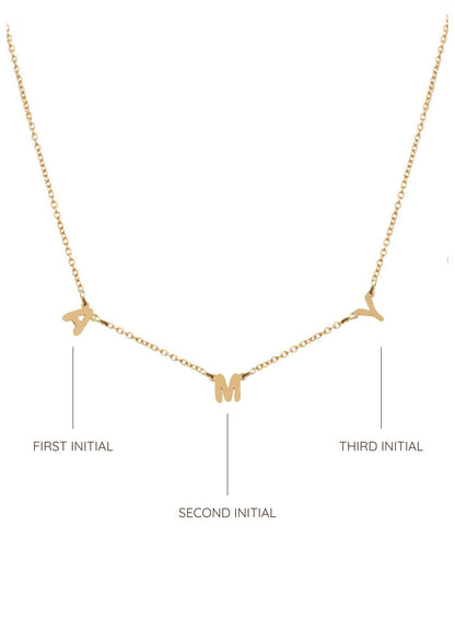 Petite Triple Initial Necklace
