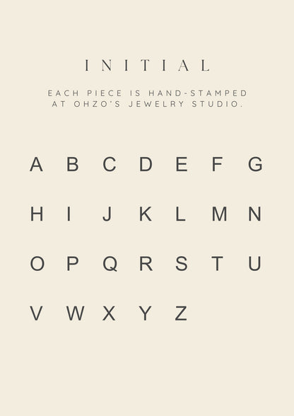 Ivy Initial Ball Stud Earrings