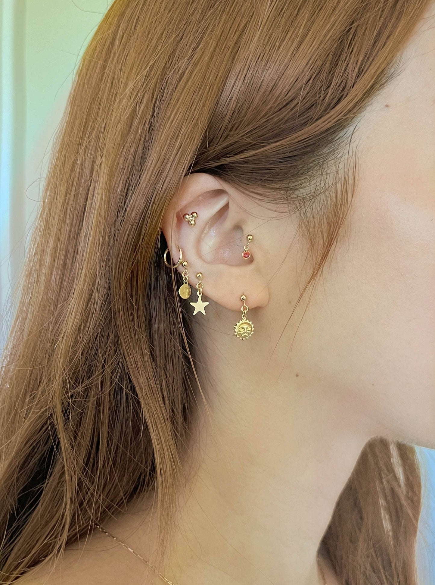 Star Ball Stud Earrings