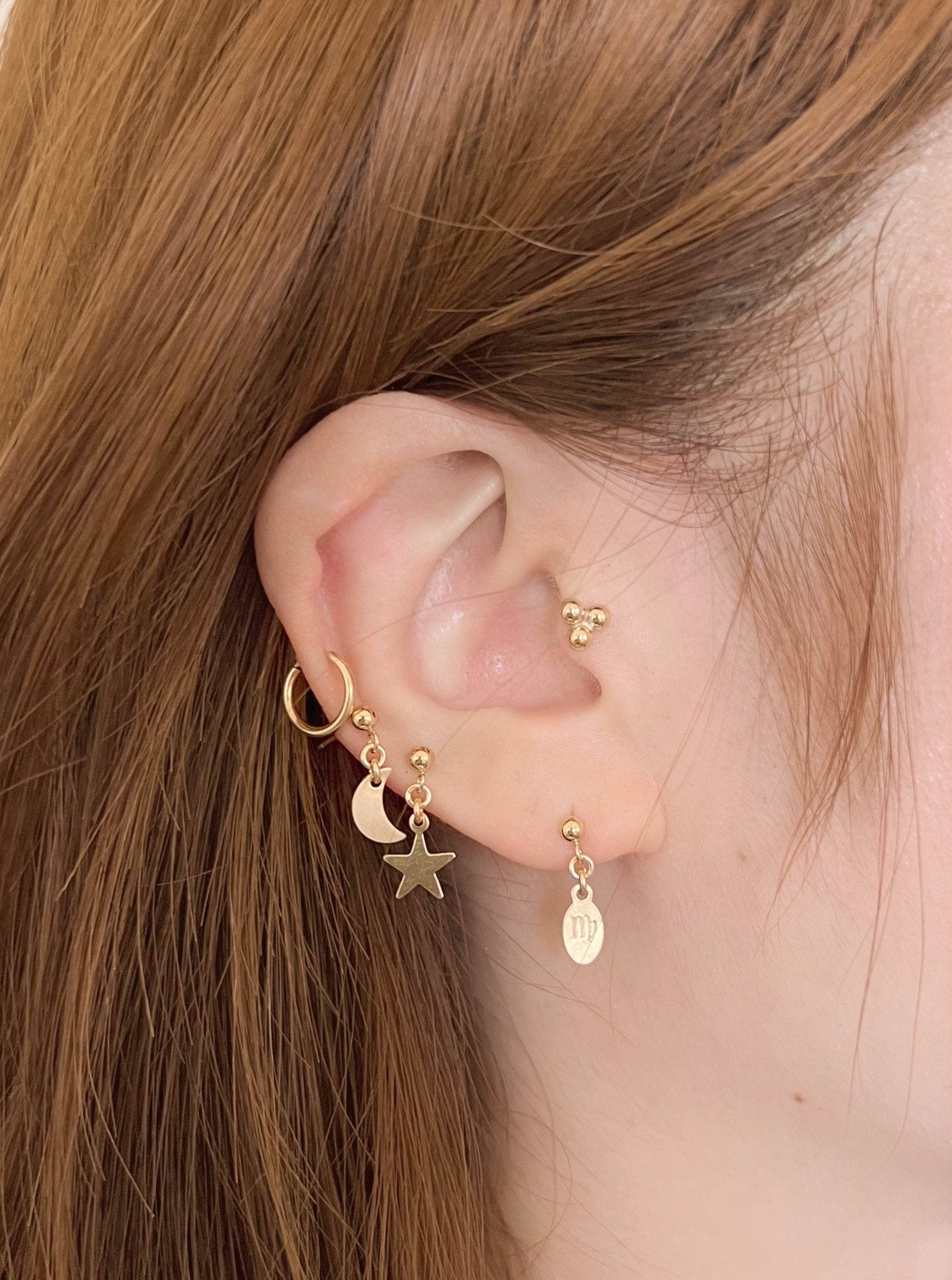 Star Ball Stud Earrings