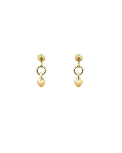 Kalere Heart Ball Stud Earrings