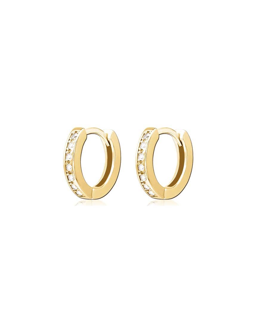 Kinsley Pave Hoop Earrings