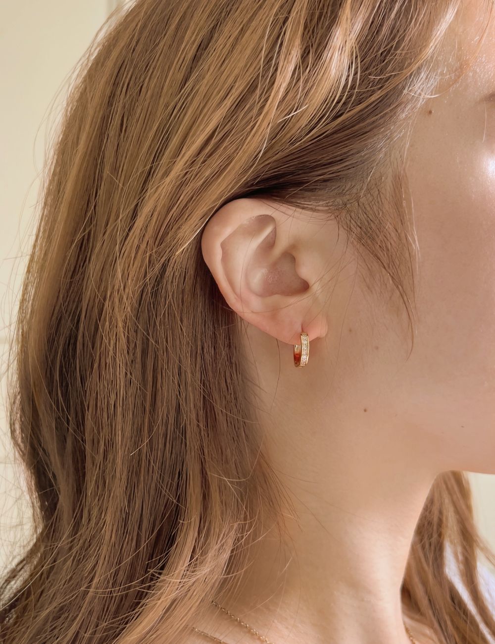 Kinsley Pave Hoop Earrings