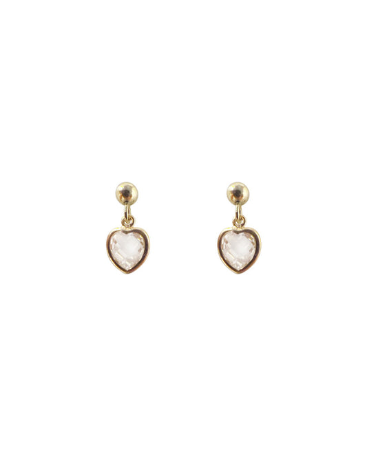 Milena Heart Earrings - Clear
