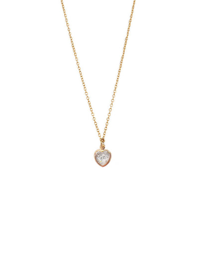 Mini Heart Necklace - Clear