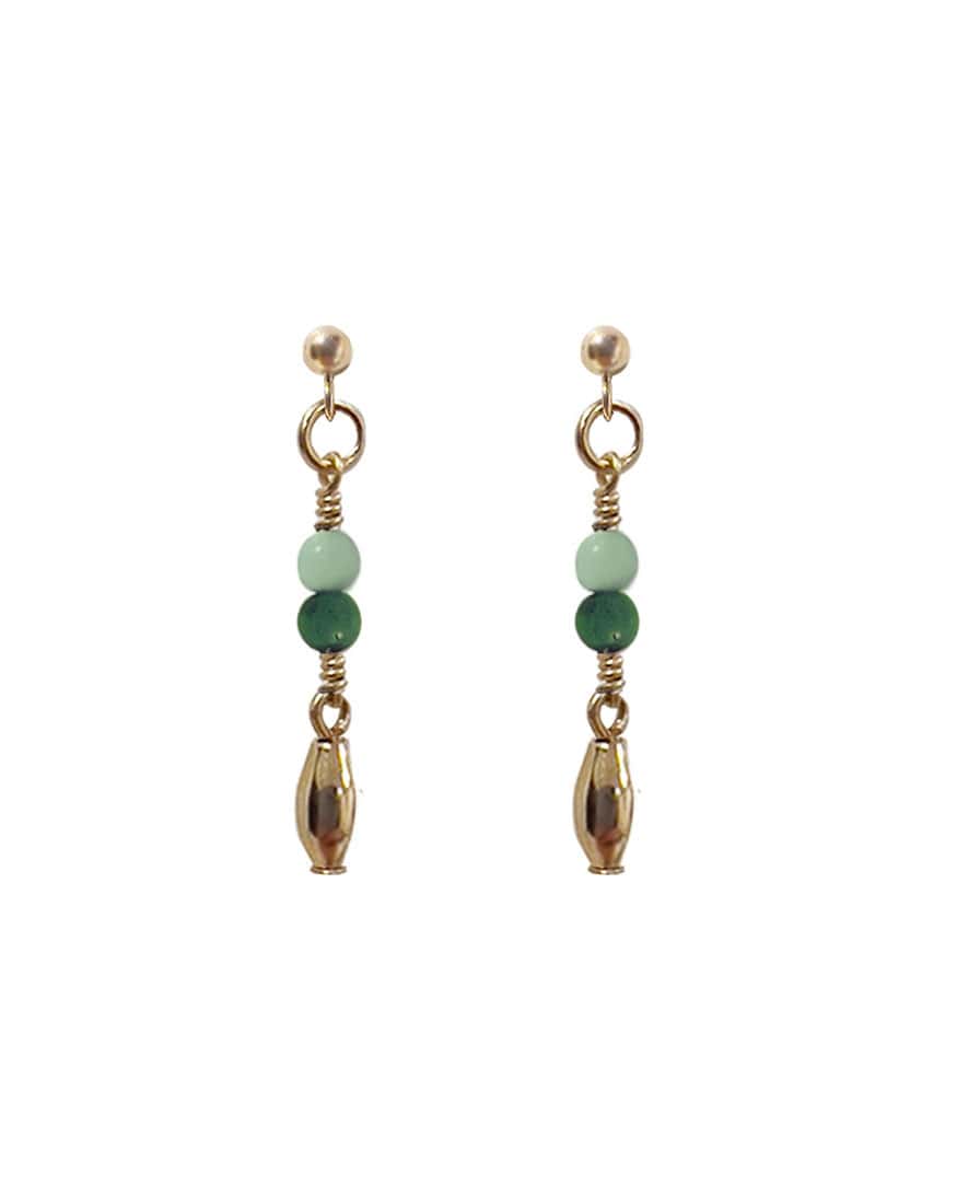 Nives Green Earrings