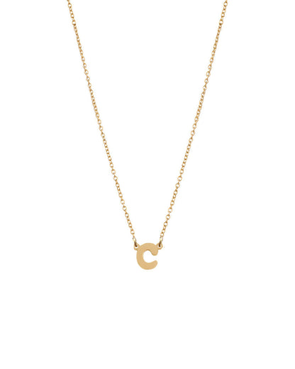 Petite Single Initial Necklace