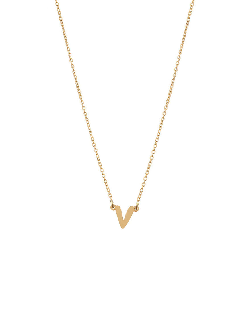 Petite Single Initial Necklace