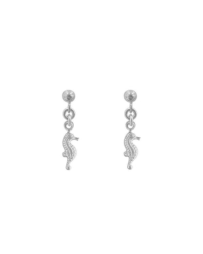 Ariel Seahorse Ball Stud Earrings
