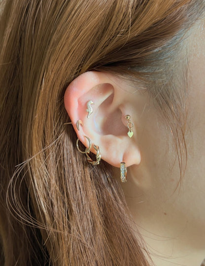 Kinsley Pave Hoop Earrings