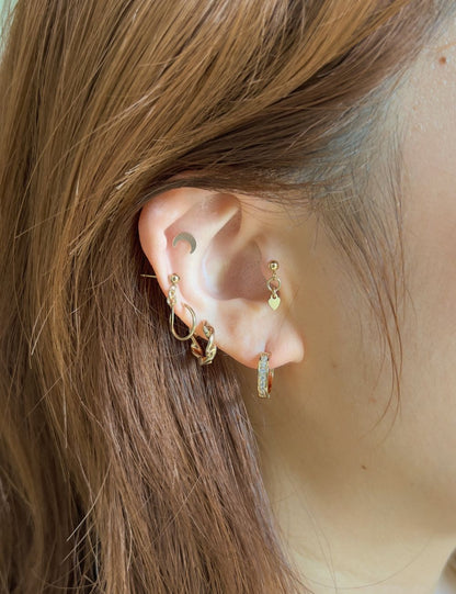 Kinsley Pave Hoop Earrings