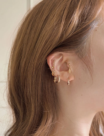 Kinsley Pave Hoop Earrings