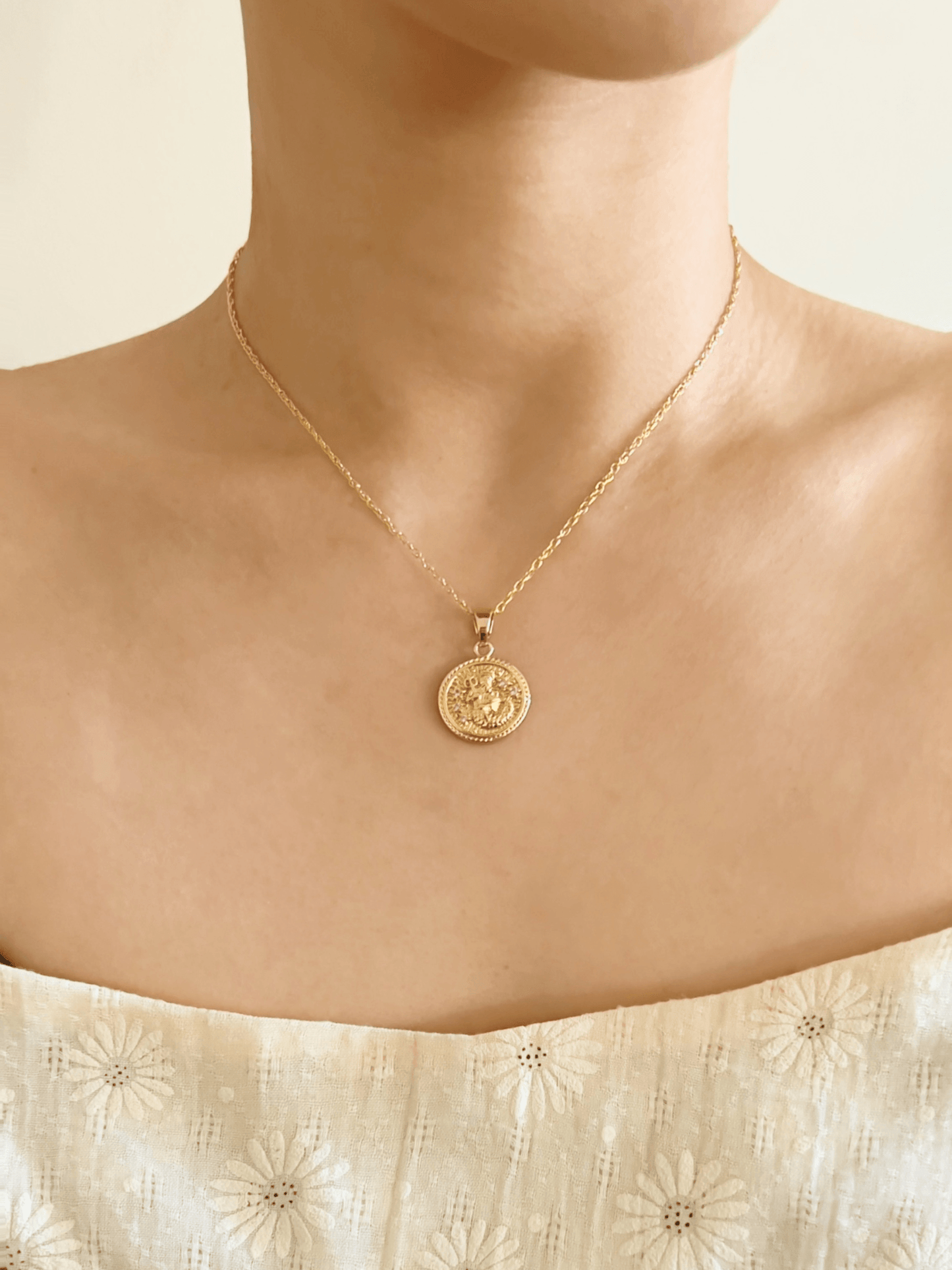 Aquarius Zodiac Necklace <br>  JAN 20 - FEB 18