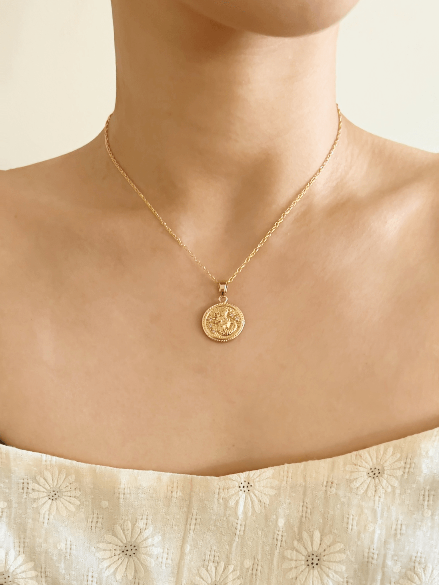Aquarius Zodiac Necklace <br>  JAN 20 - FEB 18