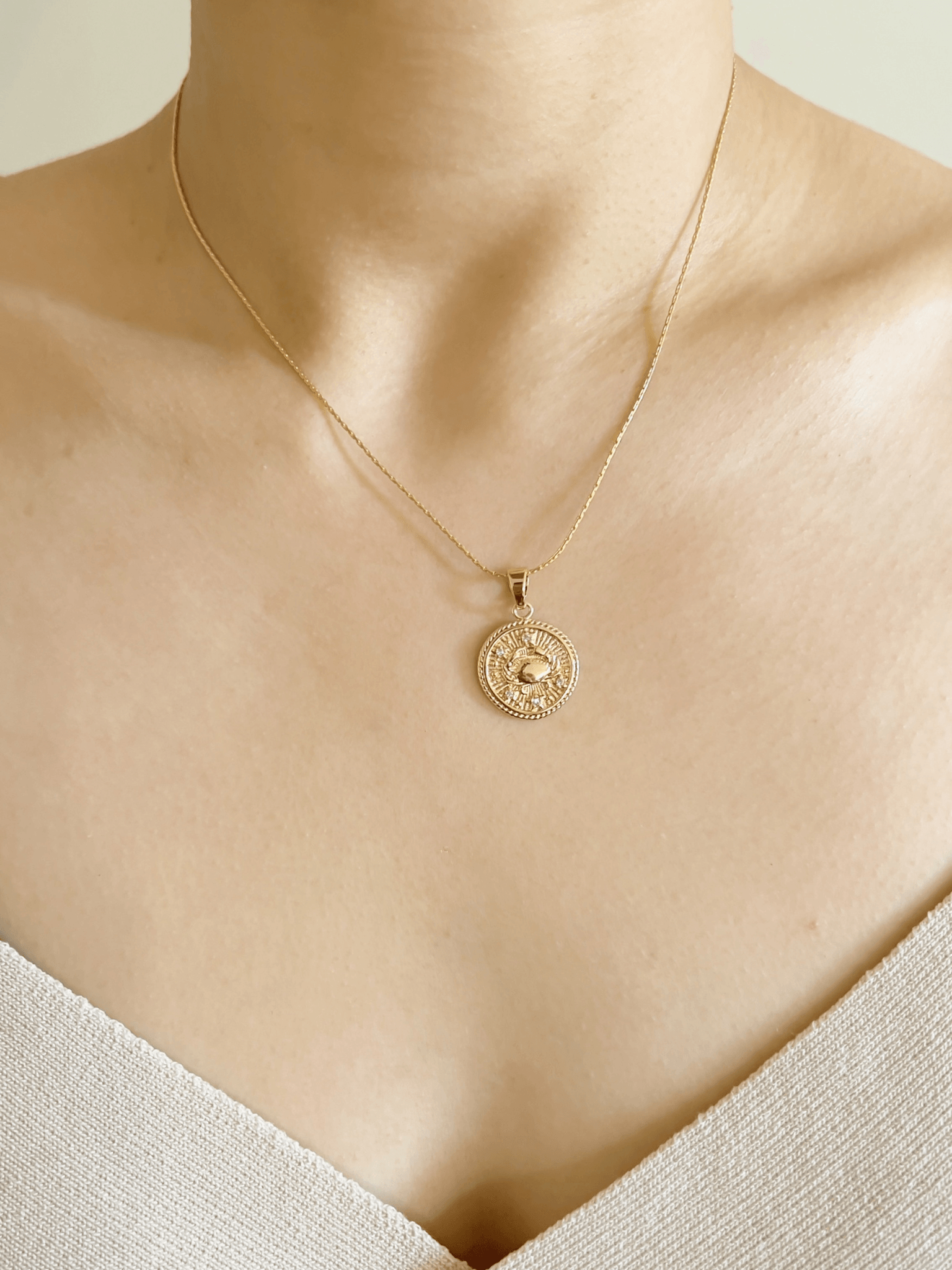 Cancer Zodiac Necklace <br>  JUN 21 - JUL 22