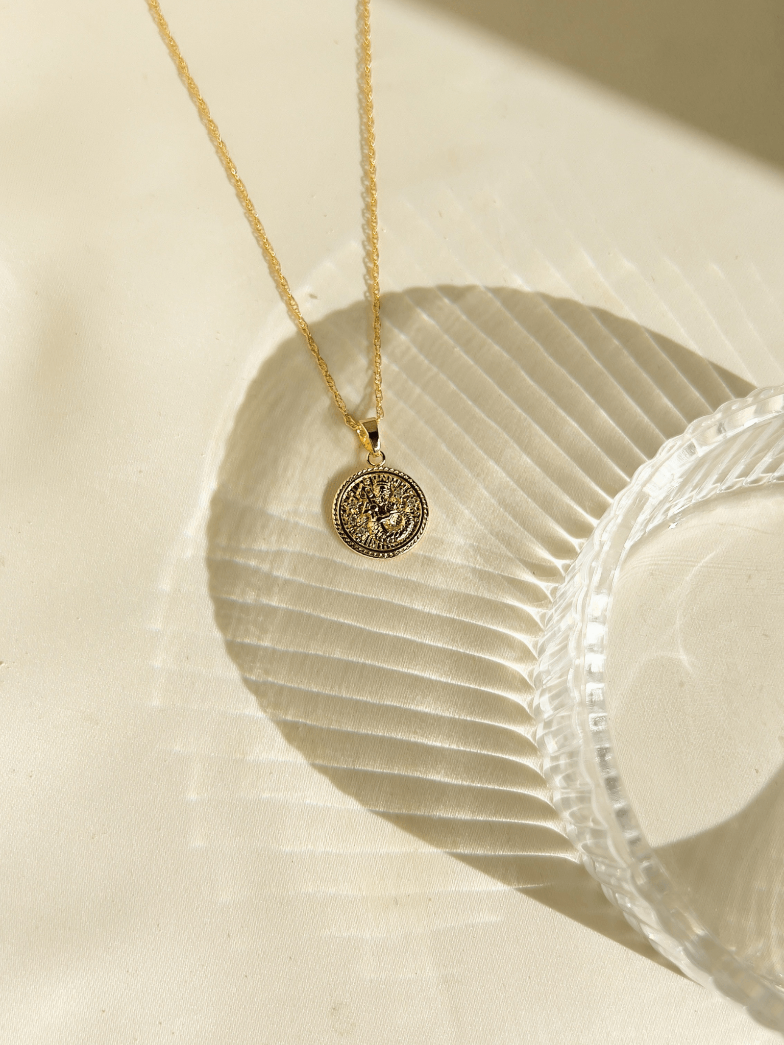 Aquarius Zodiac Necklace <br>  JAN 20 - FEB 18