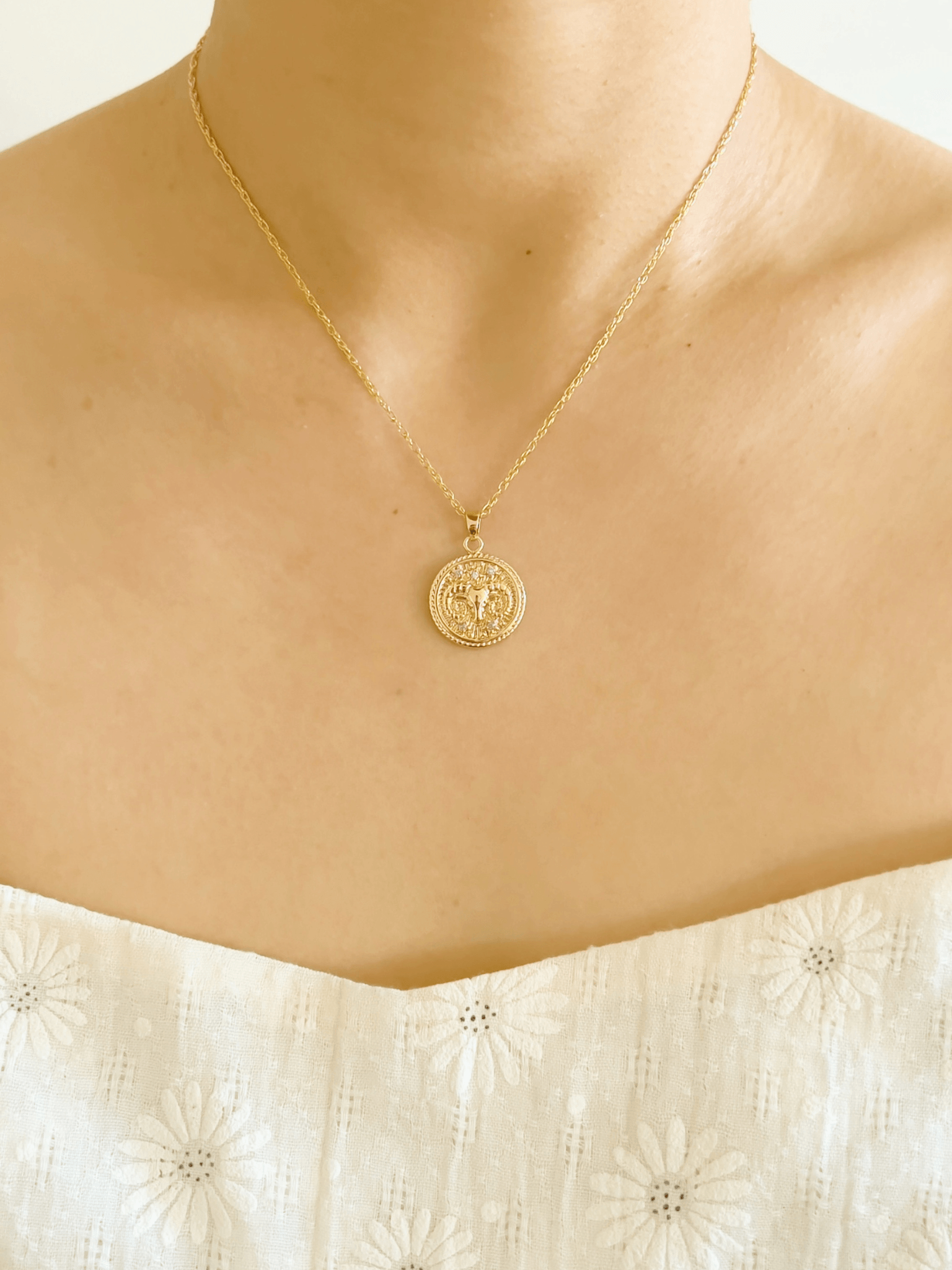 Aries Zodiac Necklace <br>  MAR 21 - APR 19