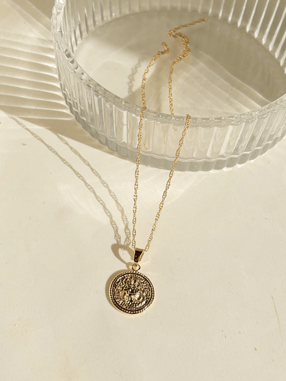 Aquarius Zodiac Necklace <br>  JAN 20 - FEB 18
