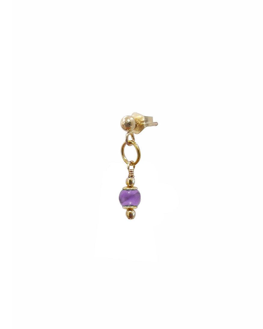 Aisha amethyst Single Stud