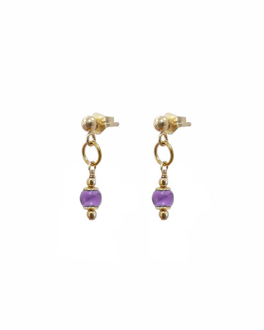 Aisha Amethyst Stud Earrings