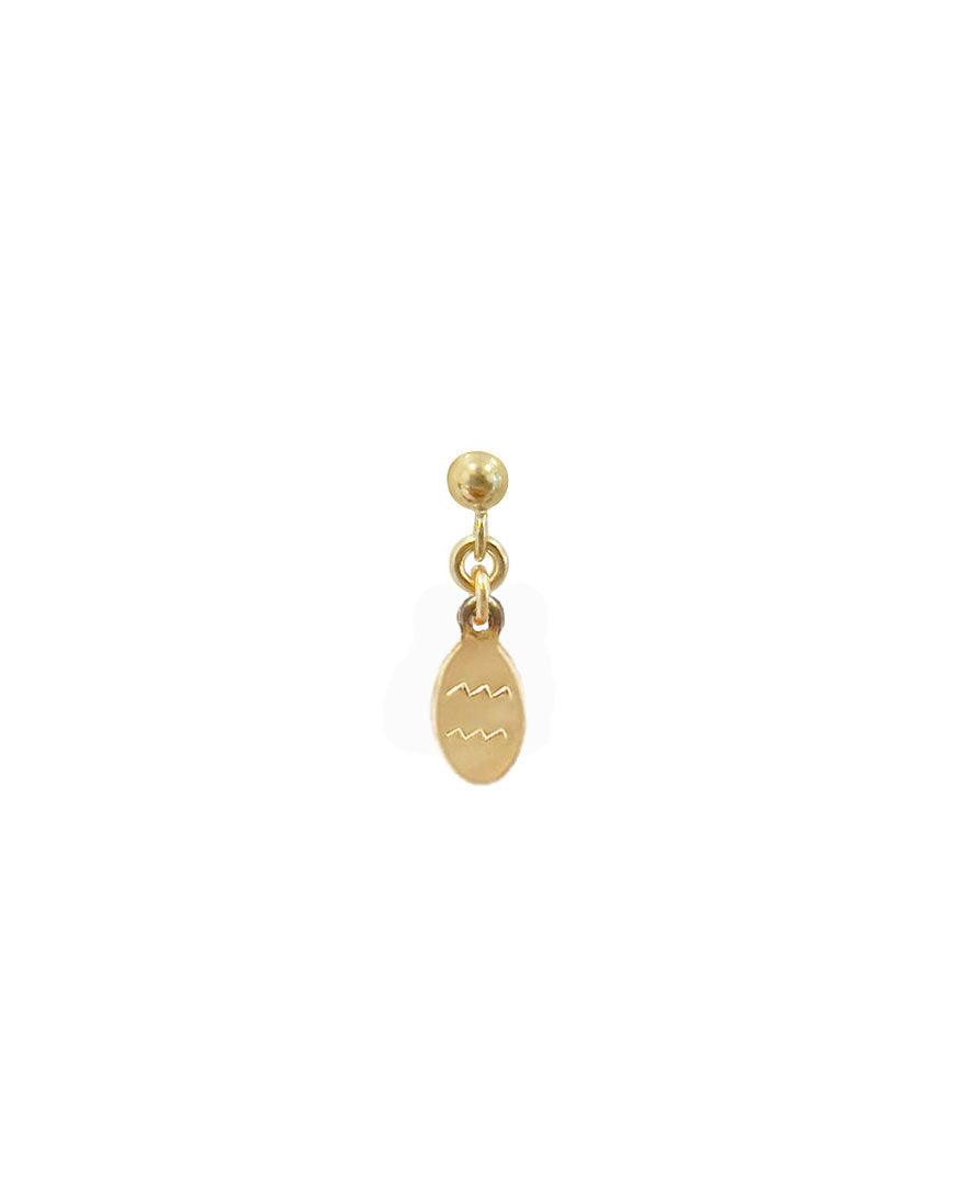 Zodiac Oval Mini Stud