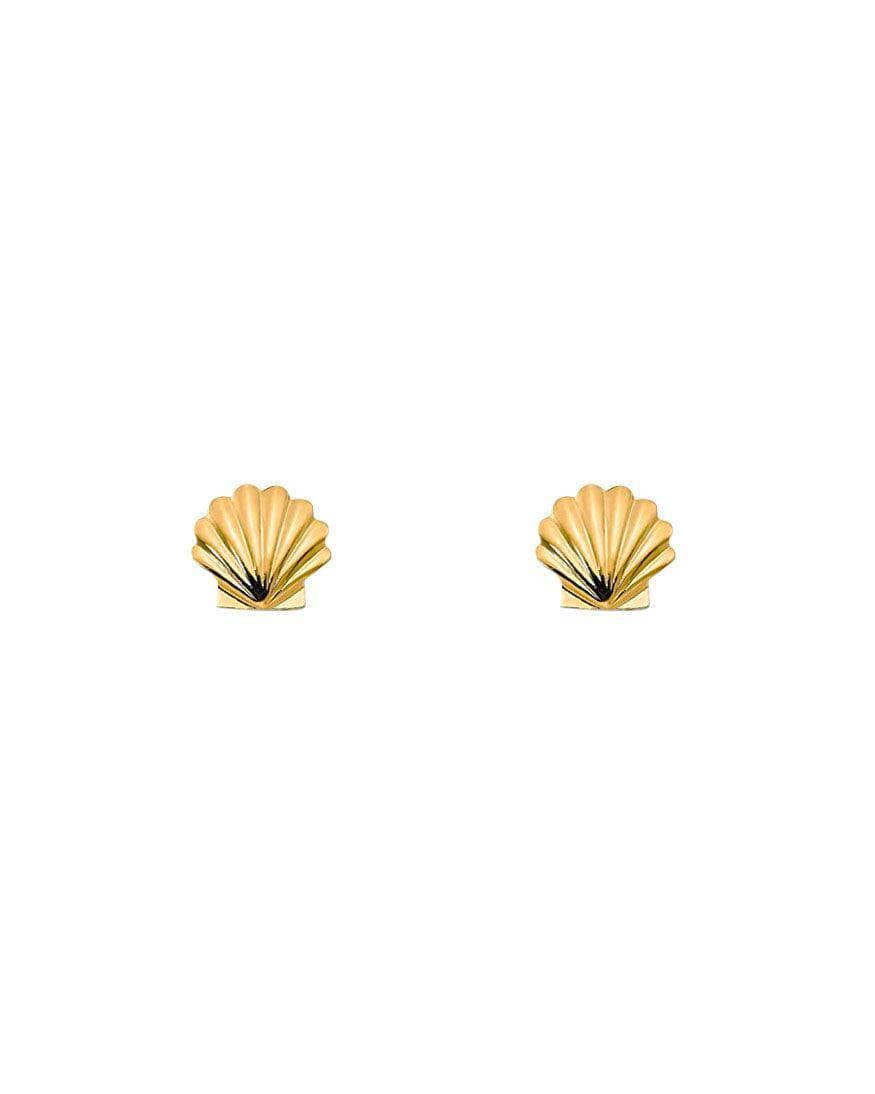 Ariel Clamshell Stud Earrings