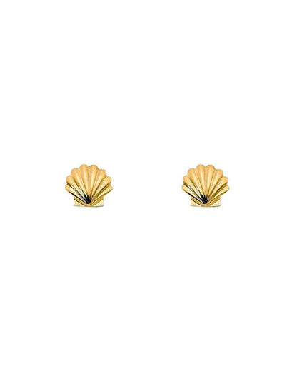 Ariel Clamshell Stud Earrings