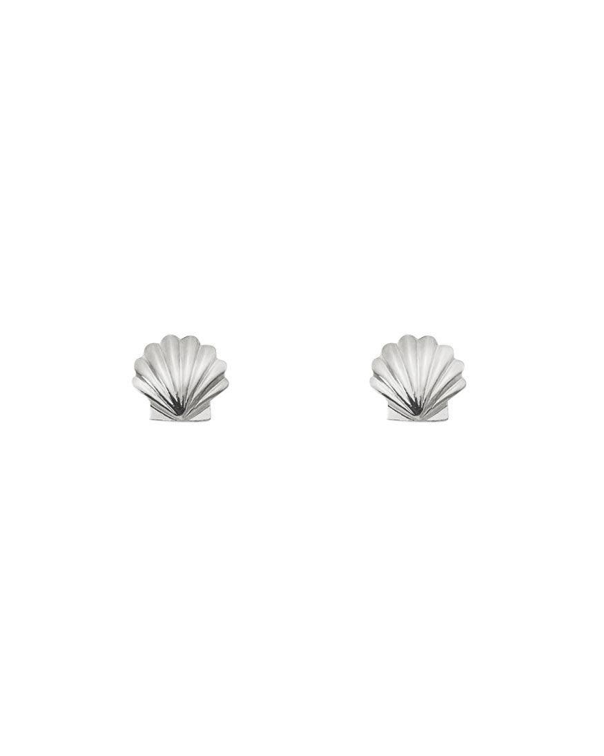 Ariel Clamshell Stud Earrings