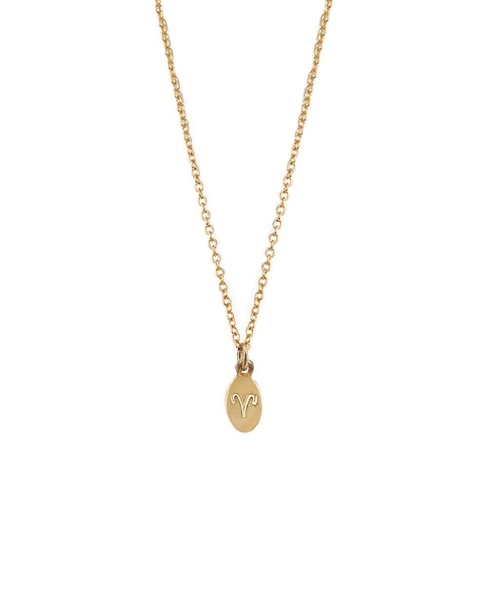 Zodiac Mini Oval Necklace