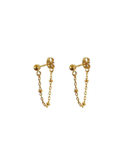 Audrey Chained Ball Stud Earrings