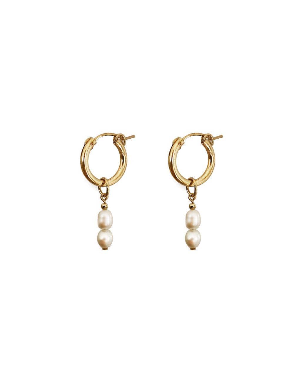 Clare Double Pearl Hoops