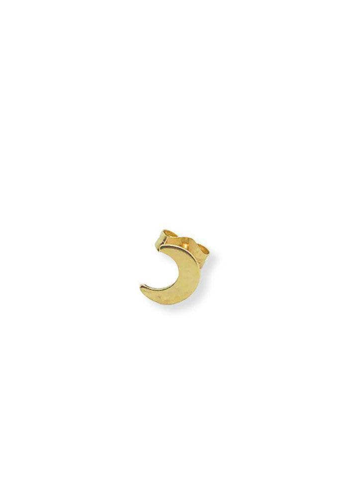 Luna Crescent Moon Single Stud