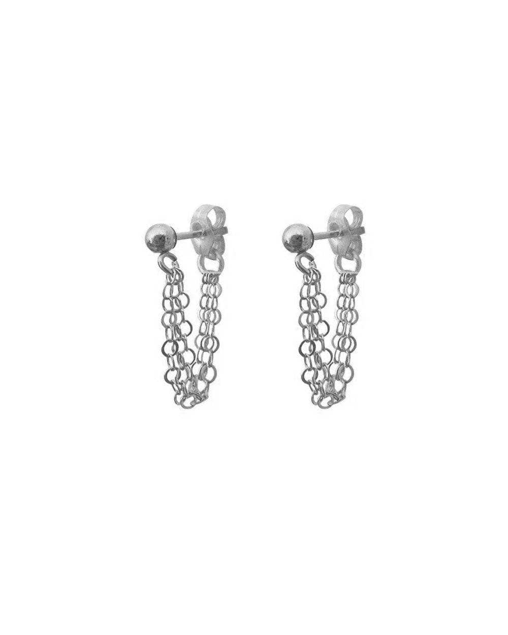 Ellie Triple Chain Stud Earrings